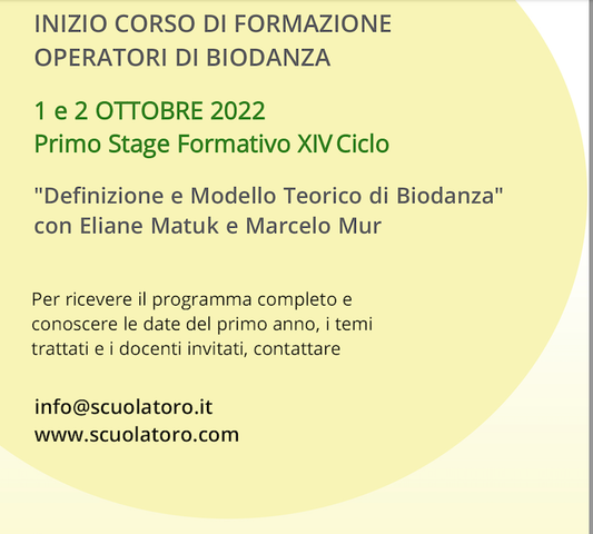 Nuovo Corso di Formazione per Operatori di Biodanza
